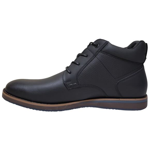 Nunn Bush Men Circuit DC Plain Toe Chukka Boots Size US 10M Black Faux Leather - Picture 3 of 6